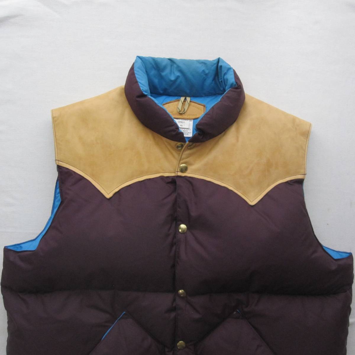 *70s Vintage Rocky mountain down vest (46) [ rare color ][ rare size ] / 1970s / vintage / original /