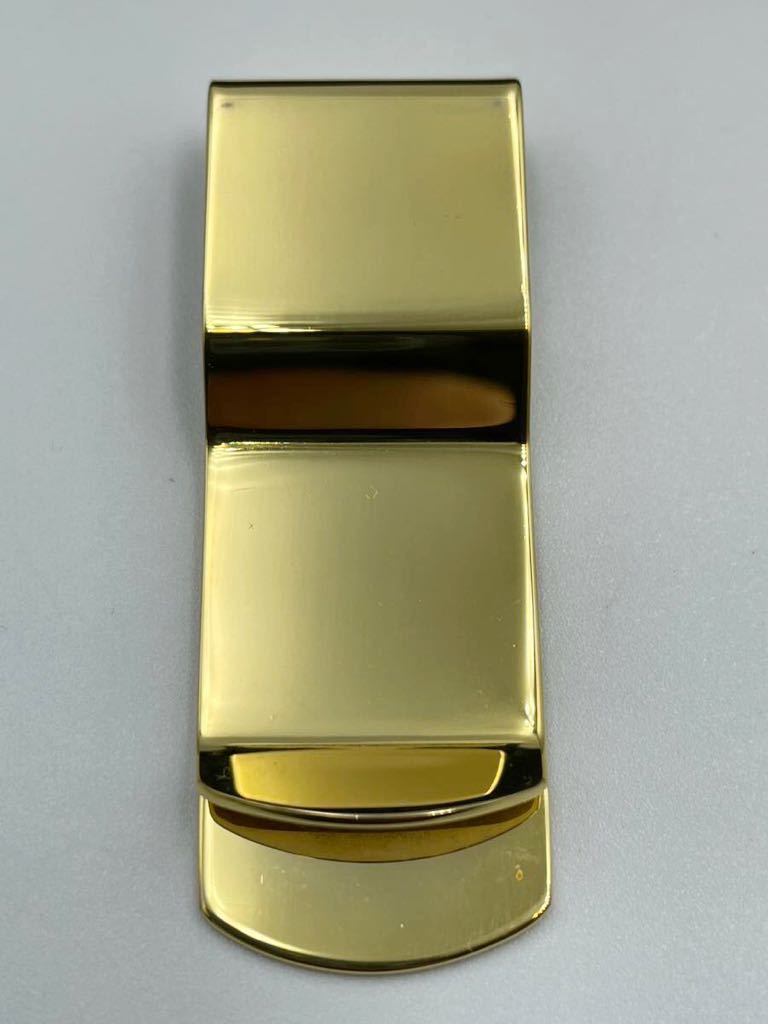 未使用品 バーバリー ロンドン マネークリップ ゴールド メンズ レディース 二つ折り財布 札バサミ 財布の画像3