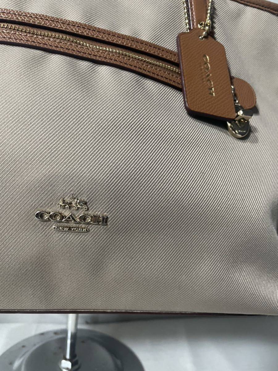 coachコーチハンドバッグショルダー鞄茶系レディース通勤通学仕事ビジネス軽量