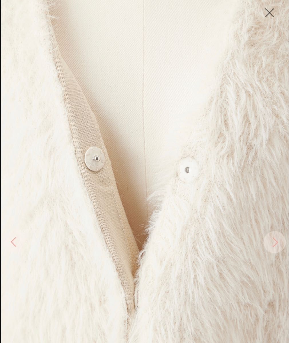 新品同様 COCO DEAL ロングフェザーダブルフェイスニット 新品同様 COCO DEAL ロングフェザーダブルフェイスニット