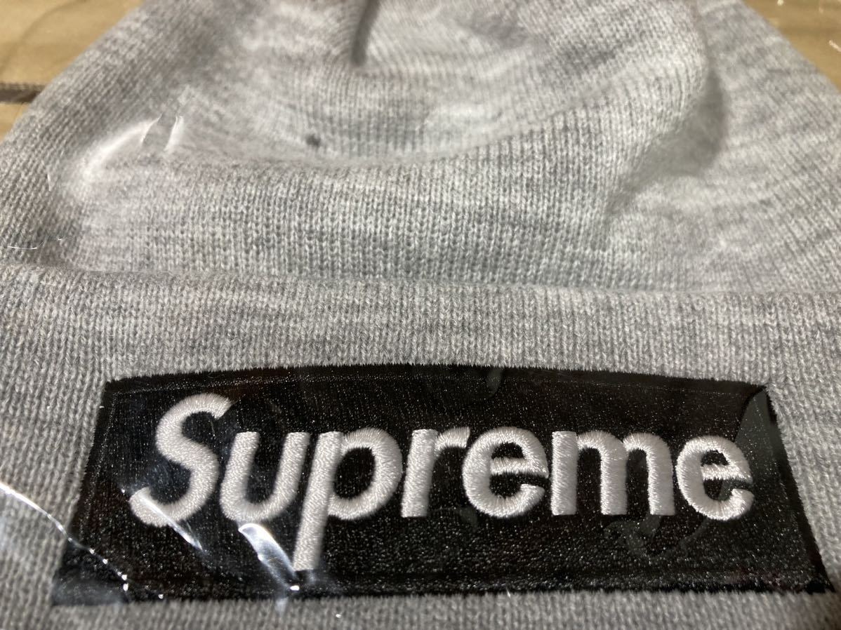 22FW Supreme New Era Box Logo Beanie Heather Grey シュプリーム