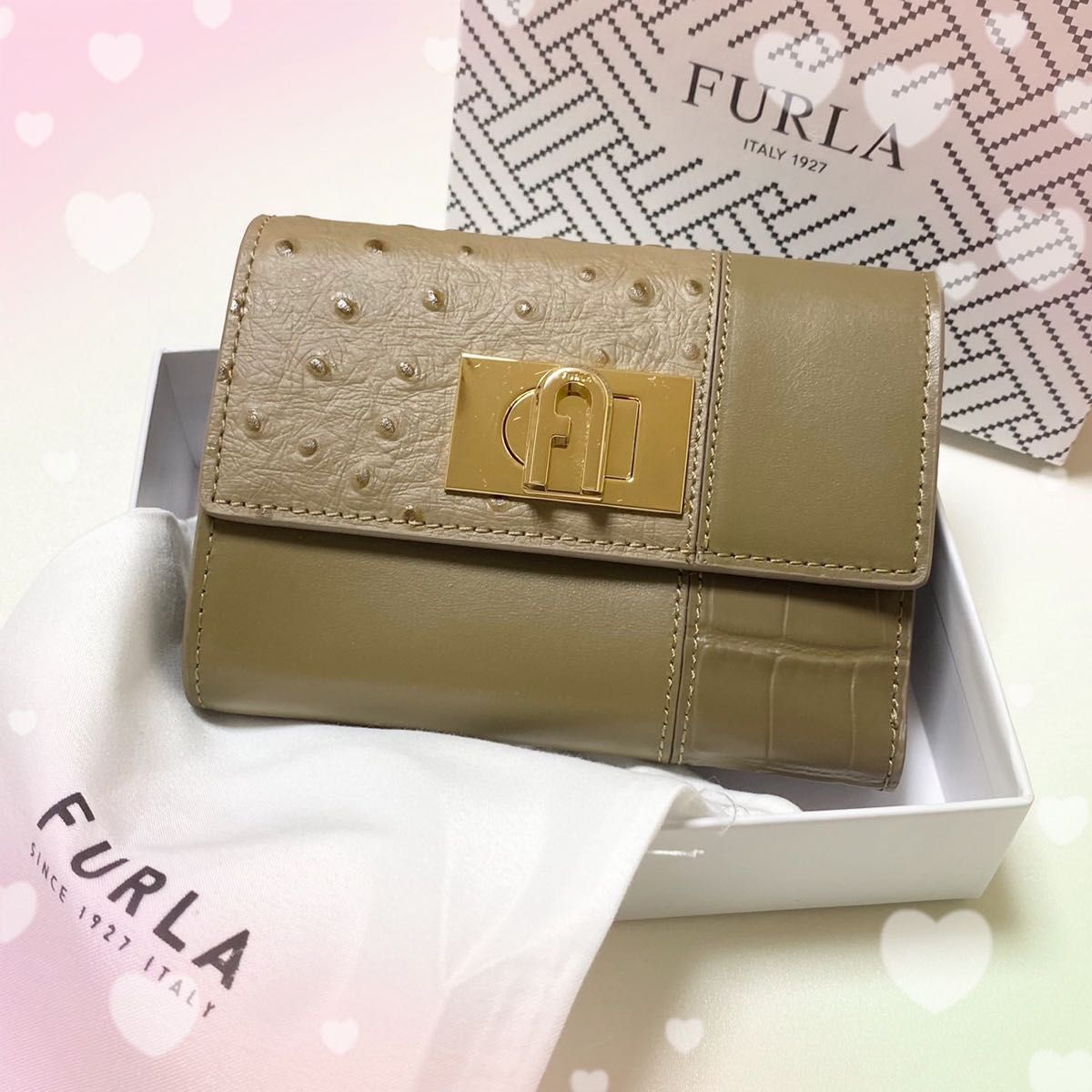 FURLA フルラ 三つ折り財布 カーキブラウン系 Yahoo!フリマ（旧