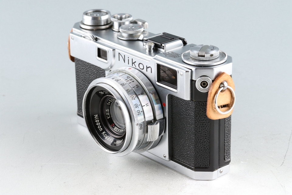 日本製 Nikon S2 + W-Nikkor.C 35mm F/2.5 Lens #43103D2 ニコン