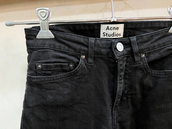 *Acne Studios/ Acne s Today oz skinny denim pants size25/30 lady's black jeans old clothes used Tomorrowland *