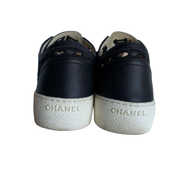 CHANEL シャネル スニーカー 靴 シューズ ココマーク ロゴ レース 花_画像4