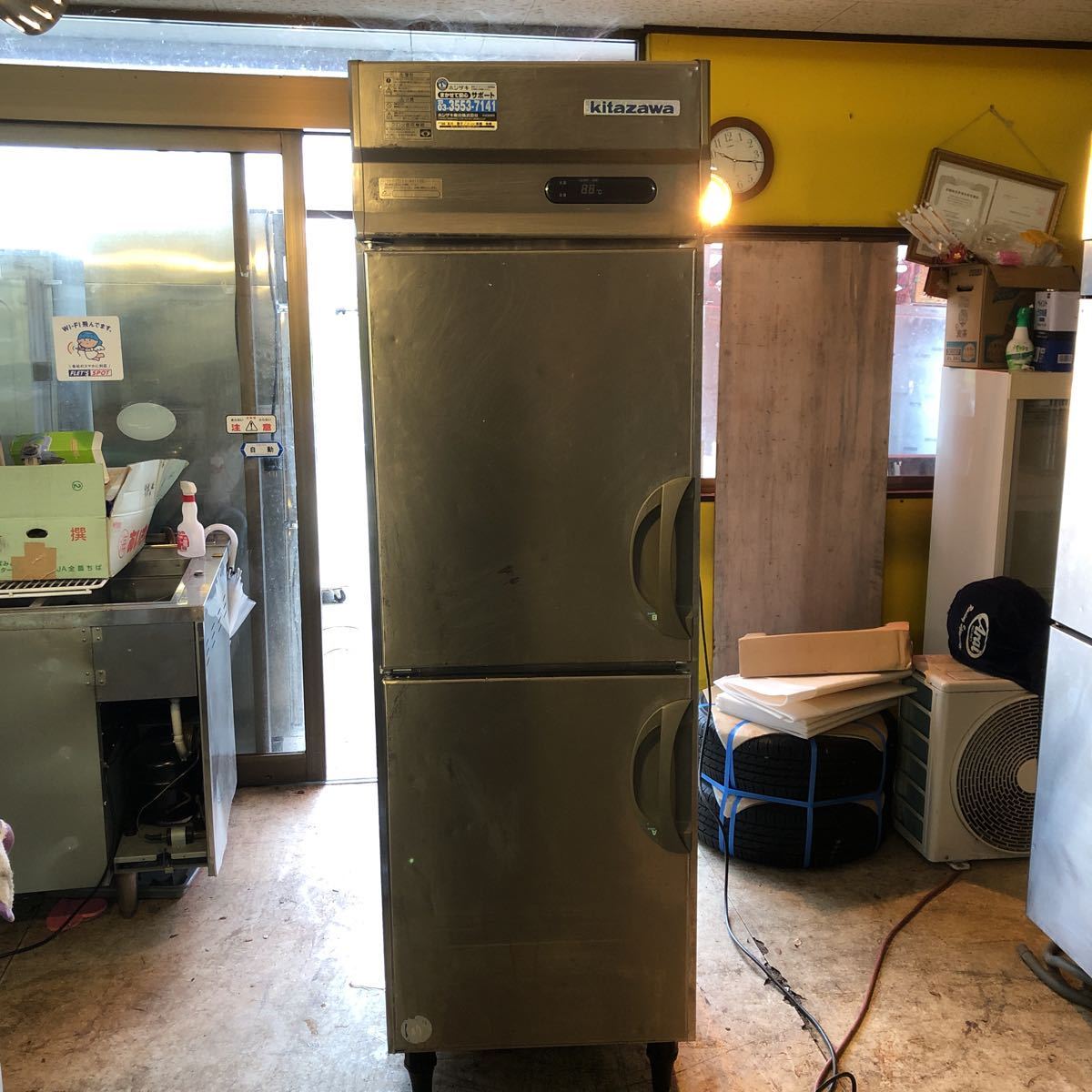 フクシマガリレイ2014年縦型2ドア冷蔵庫(各室独立制御式)業務用冷蔵庫 フクシマ 冷蔵庫 飲食　厨房機器[出品No.F14]