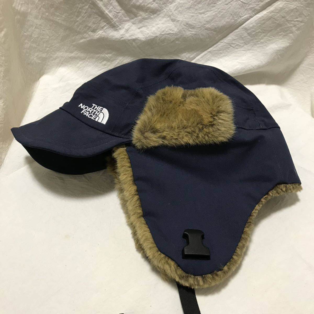 ほぼ新品THE NORTH FACE Novelty Frontier Cap NN41708ノベルティ フロンティア フライト ボンバー キャップ 帽子 ファー ハット ネイビー