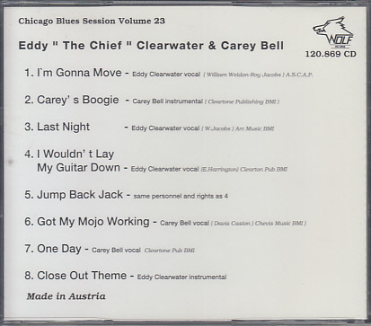 CD EDDY CLEARWATER & CAREY BELL Chicago Blues Session Vol.23 Eddie * clear water Carry * bell foreign record 