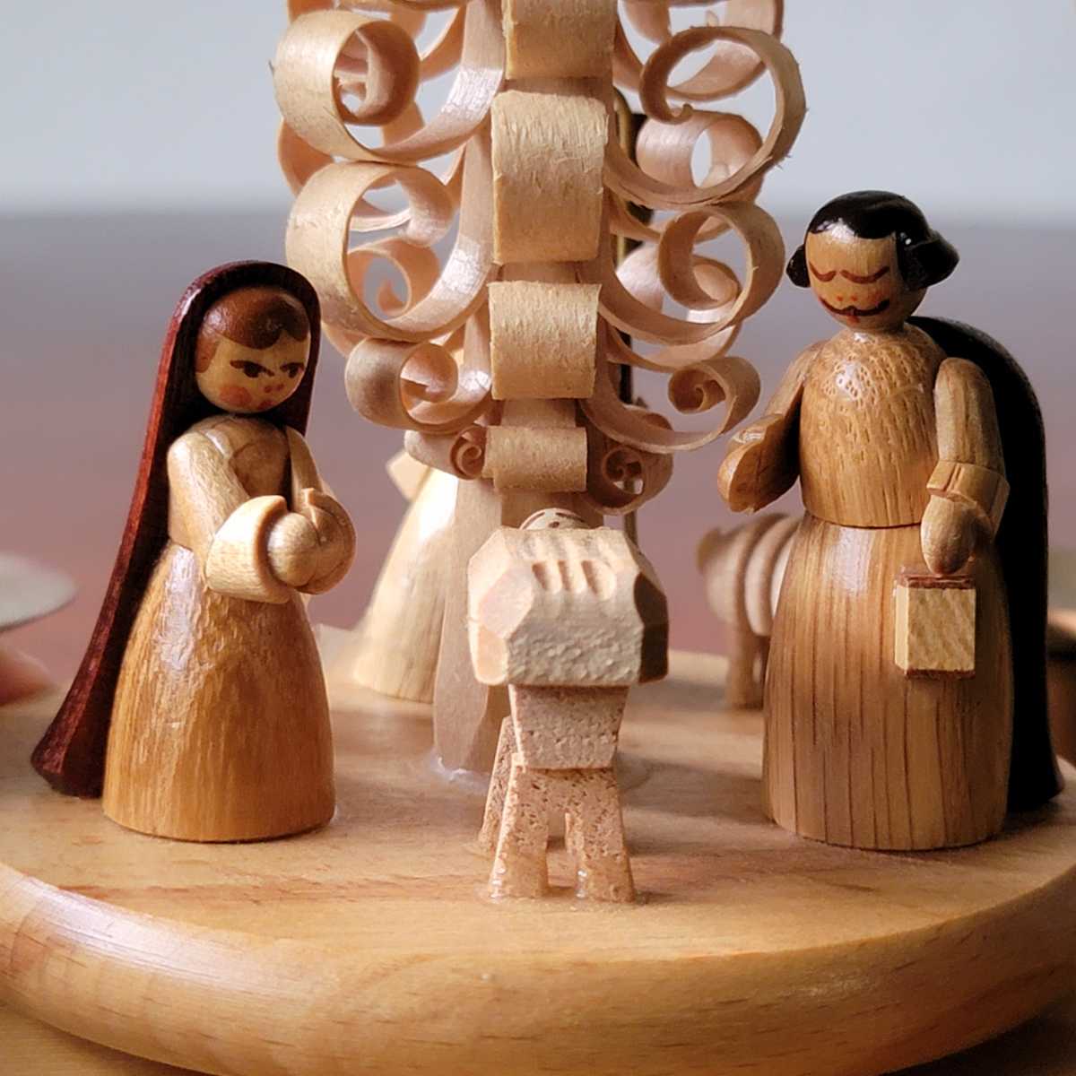  Germany Vintage tradition handicraft wooden rotary Christmas ornament ki list birth candle stand objet d'art . pcs ornament store furniture 