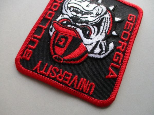 80s ジョージア大学UGAブルドッグスGEORGIA UNIVERSITY BULLDOGSアメリカンフットボール刺繍ワッペン/patchブルドッグFOOTBALL V141_画像3