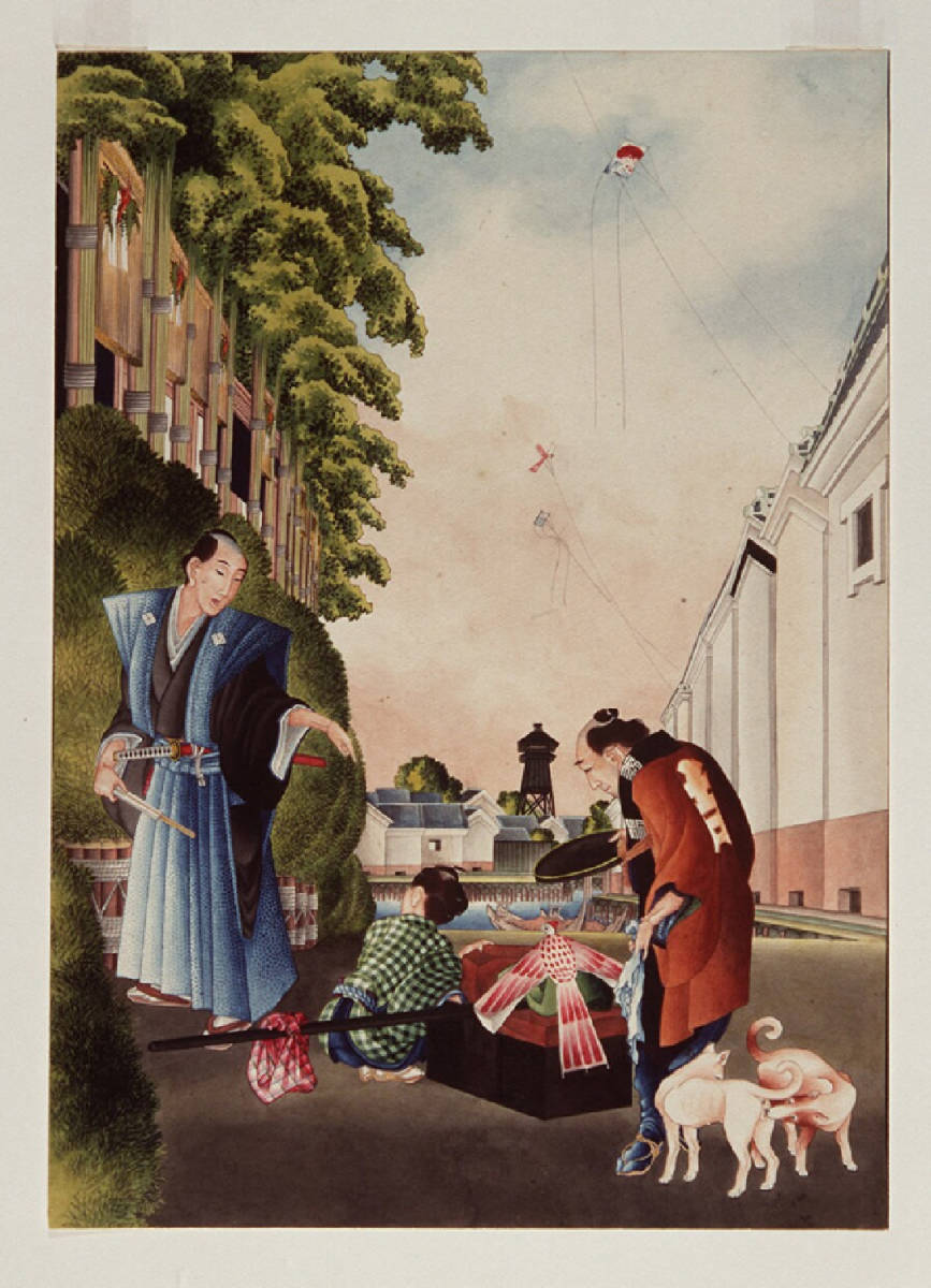 Yahoo!オークション - 葛飾北斎 肉筆画 年始回り 56x39.3cm Yahoo!オークション - 葛飾北斎 肉筆画 年始回り 56x39.3cm