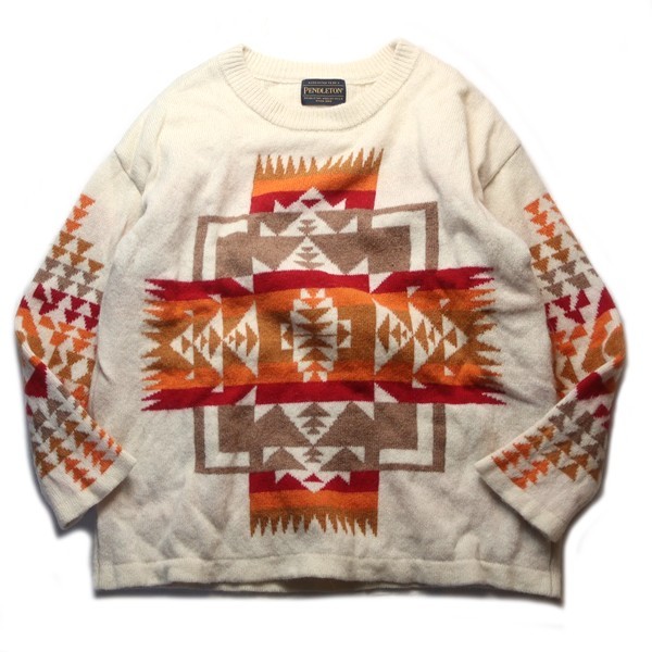 超特価SALE開催! ニット ウール 民族柄 ネイティヴ オルテガ ペンドルトン PENDLETON 超名作! セーター 人気モデル 古着 レディース メンズ? ベージュ Sサイズ 超特価SALE開催! ニット ウール 民族柄 ネイティヴ オルテガ ペンドルトン PENDLETON 超名作! セーター 人気モデル 古着 レディース メンズ? ベージュ Sサイズ