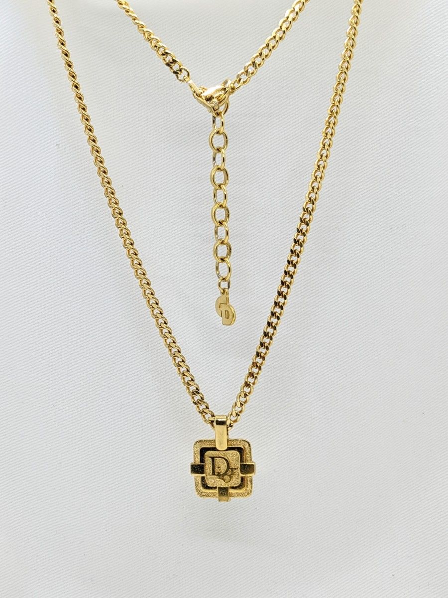 希少 Christian Dior ディオール ヴィンテージ ゴールドカラー ロゴ