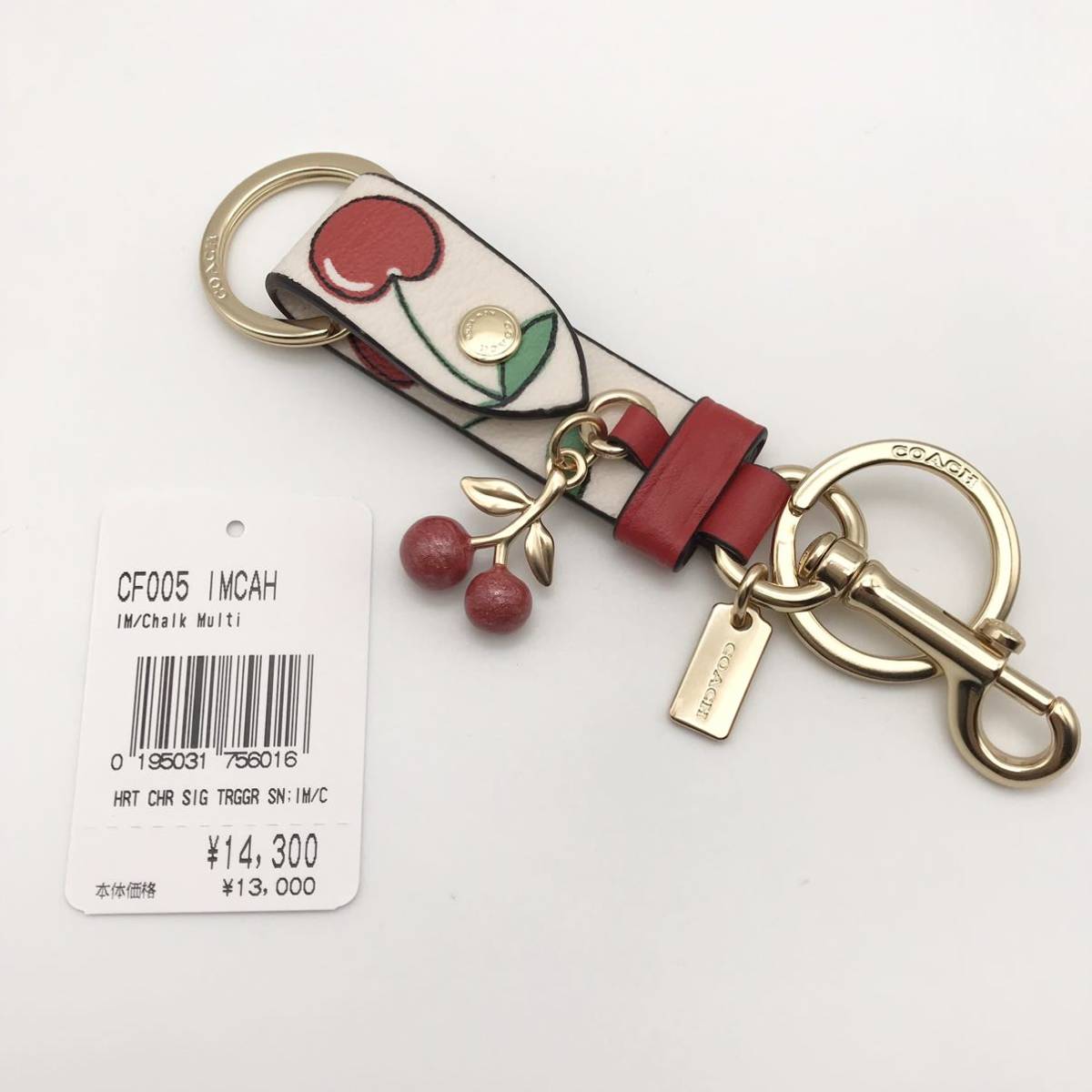 男女兼用 COACH 大人気!! トリガースナップ バッグチャーム ハート