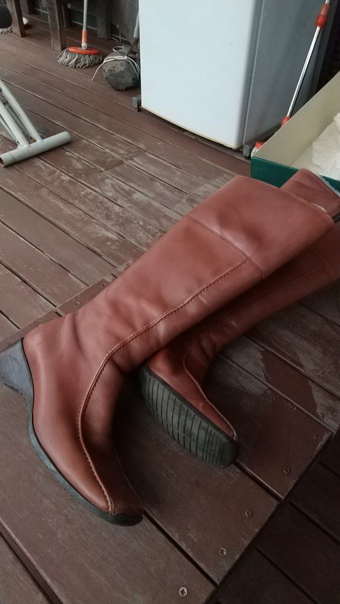 Clarks クラークス　ロングブーツ　SAFFLE　Chestnut Leather 