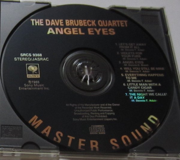 【送料無料】Angel Eyes Dave Brubeck Quartet エンジェル・アイズ デイヴ・ブルーベック 日本盤 帯付 世界初CD化 DSDマスタリング_画像3