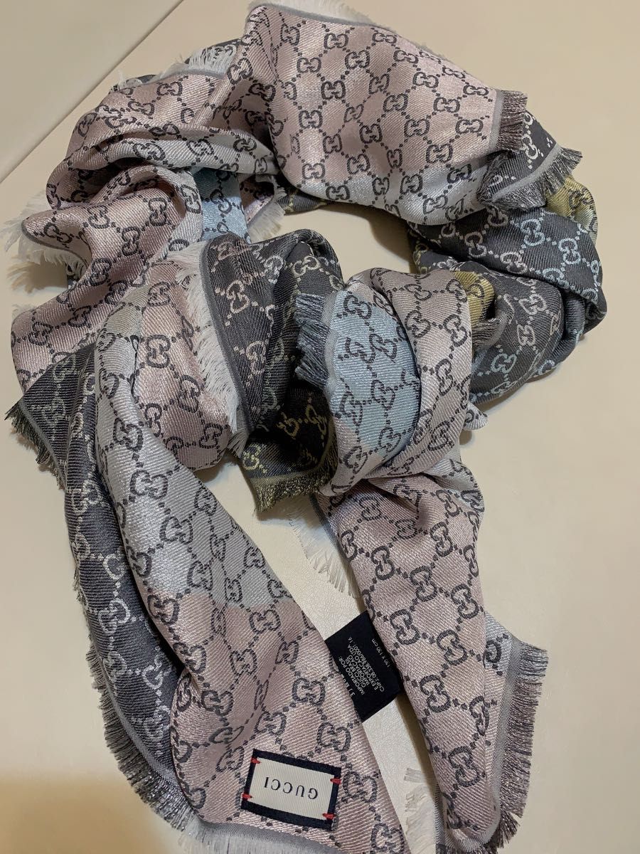 Gucci GG ジャカード マルチカラーショール ストール|PayPayフリマ