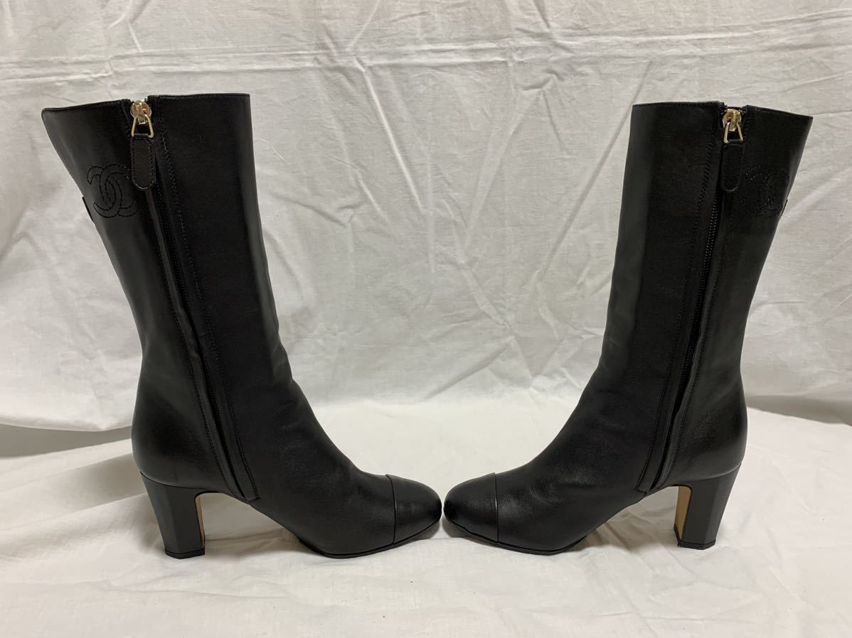 超美品 シャネル ココマーク ロングブーツ 35.1/2C 22.5~23㎝-