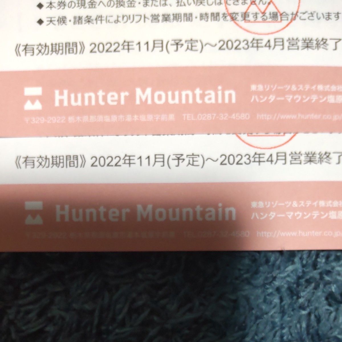 使い勝手の良い ハンターマウンテン塩原 リフト券 2枚 cosmetologiauba.com