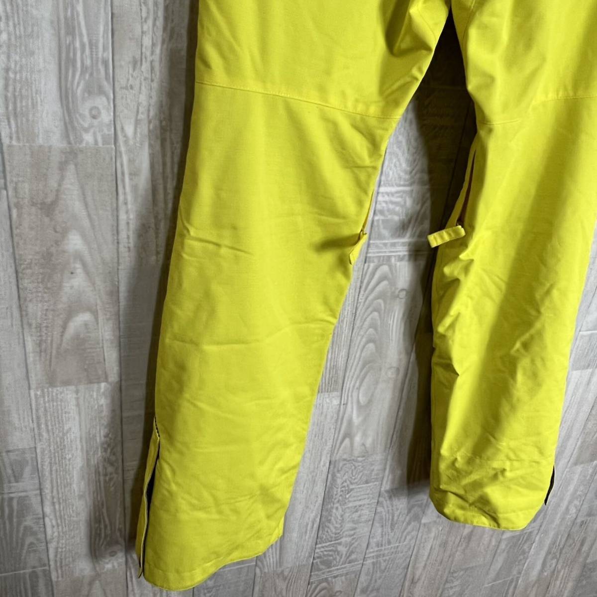 L0598 ESTIVO エスティボ スノボーウェア スキーウェア ボトムス パンツ 防寒着 Lサイズ 黄色 蛍光色 派手 レディース