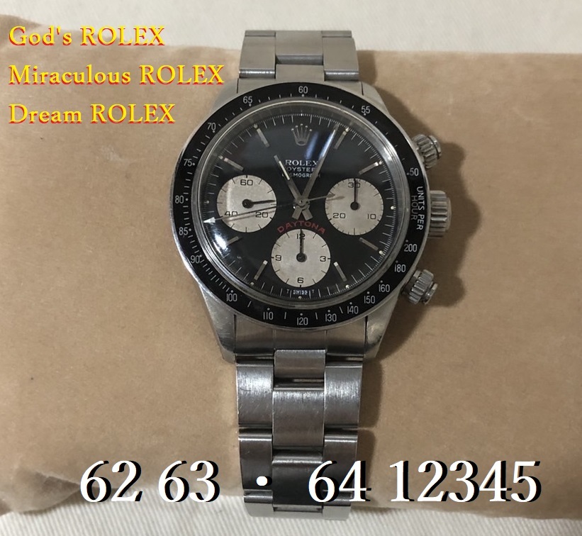 ”信長デイトナ”ブラックダイヤル　ジュネーブ本社レストレーション公認個体！ROLEX　DAYTONA　Ref.6263(60サイズ)_画像1