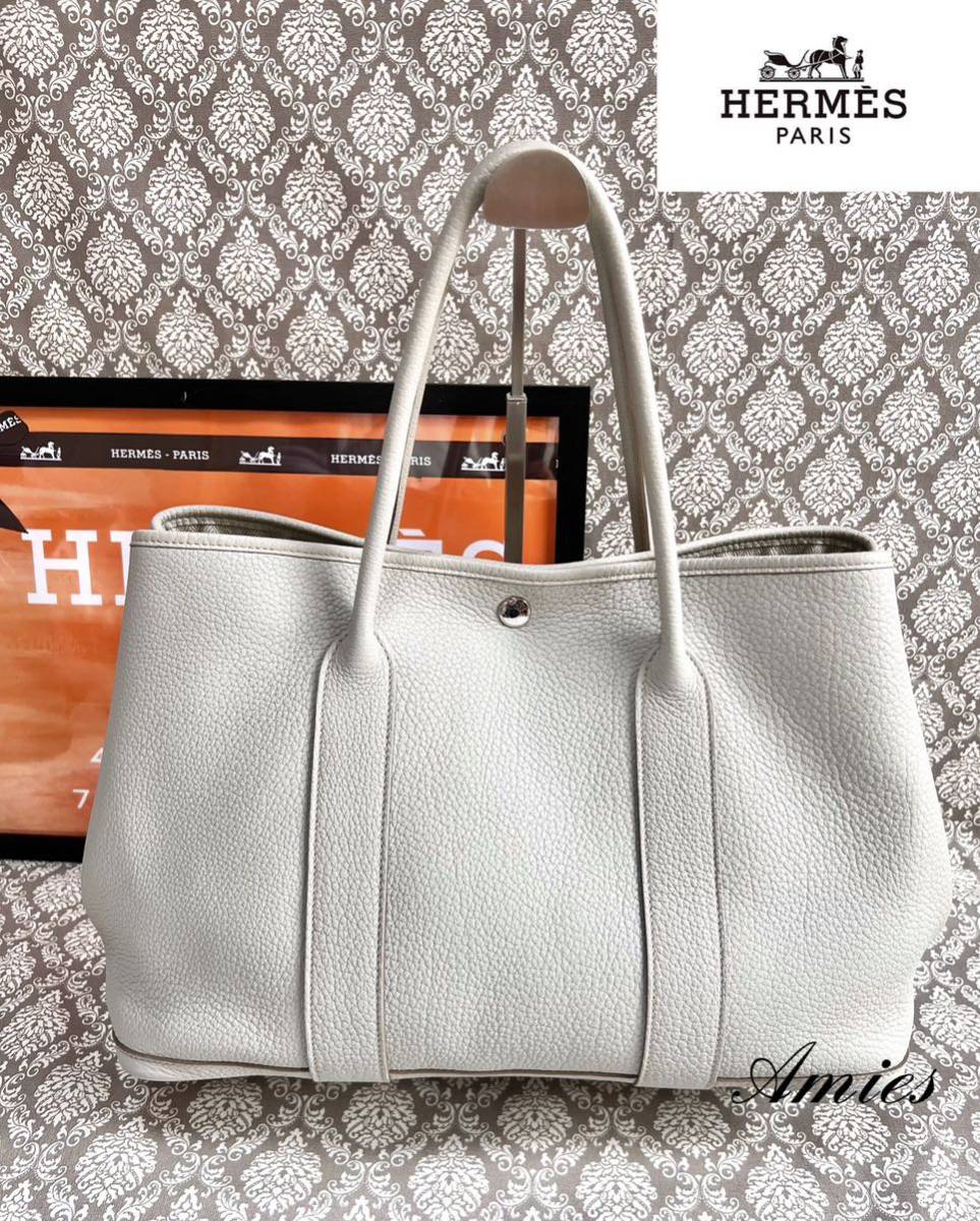 極美品☆HERMES エルメス ガーデンパーティー PM ネゴンダ ライト
