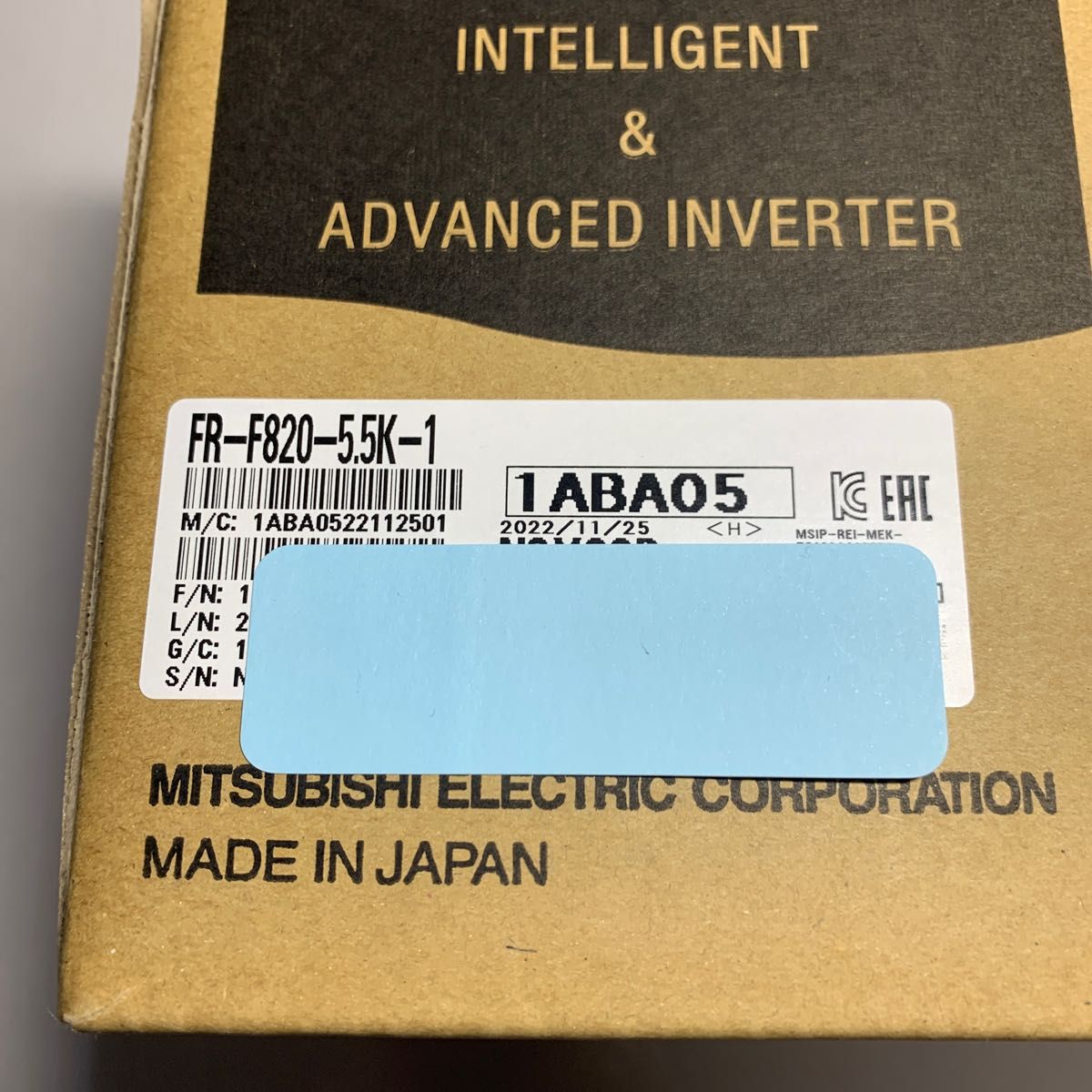 送料無料 非冷凍品同梱不可 新品未開封 三菱電機 FR-F820-1.5K-1