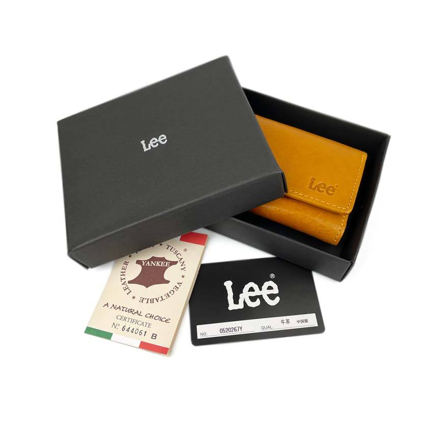 【全7色】 LEE リー 高級イタリアンレザー 三つ折り財布　コンパクトミニウォレット