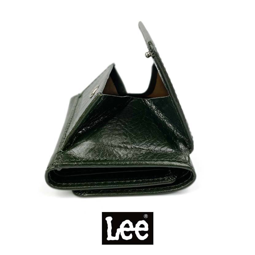 【全7色】 LEE リー 高級イタリアンレザー 三つ折り財布　コンパクトミニウォレット