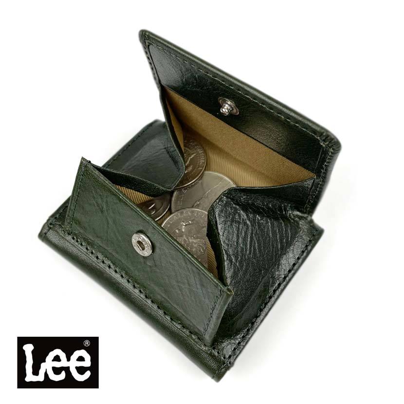 【全7色】 LEE リー 高級イタリアンレザー 三つ折り財布　コンパクトミニウォレット