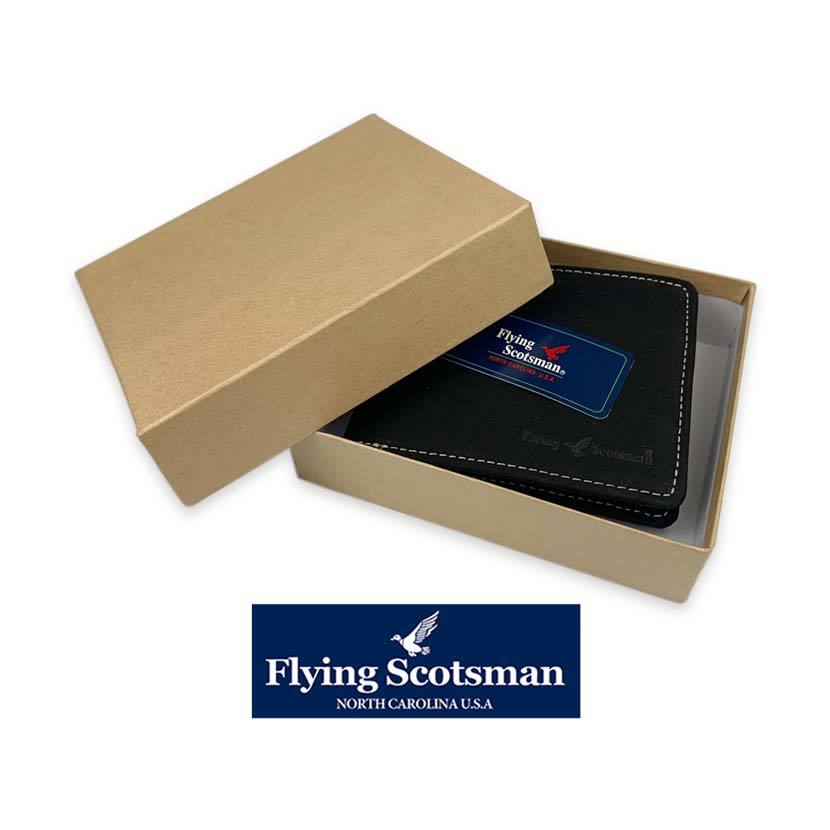 全2色 Flying Scotsman（フライングスコッツマン）リアルレザー ステッチデザイン 2つ折り財布 ウォレット_画像9