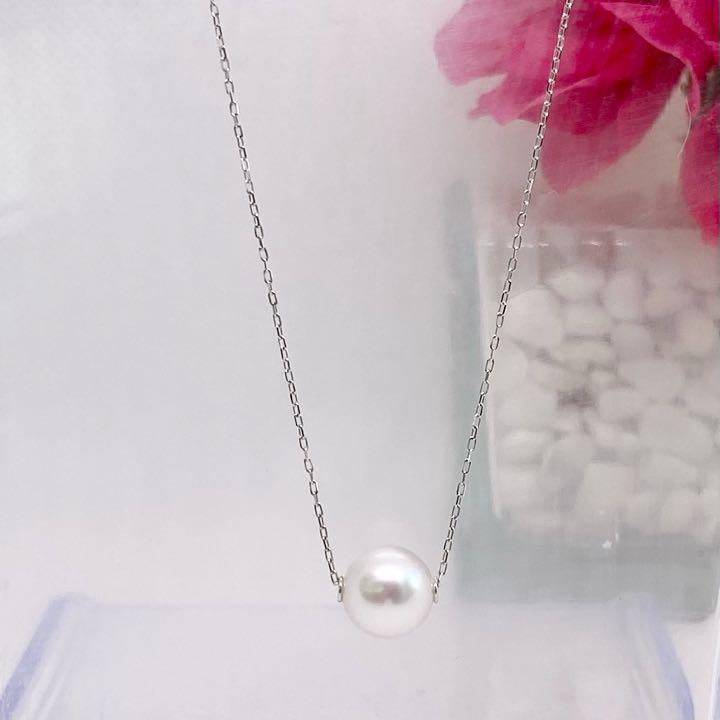人気商品の 【超美品正規品】K18 ホワイトゴールド パールネックレス
