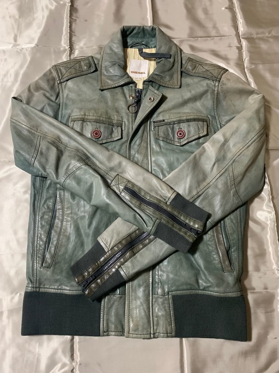 ☆売切り☆DIESEL☆ ディーゼル ラムレザージャケット size M メンズ