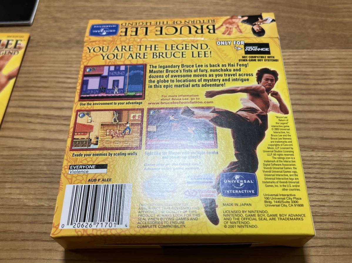 任天堂　ゲームボーイアドバンス　北米版　GBA BRUCE LEE RETURN OF THE LEGEND 比較的美品