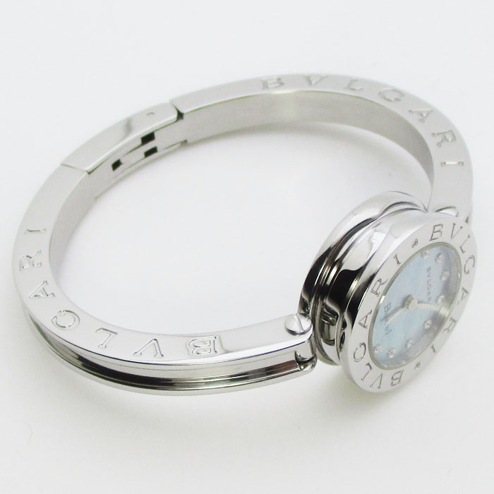 BVLGARI BVLGARY B-ZERO1 Be Zero One BZ22S Q SS 12P diamond blue shell face bangle type belt beautiful 