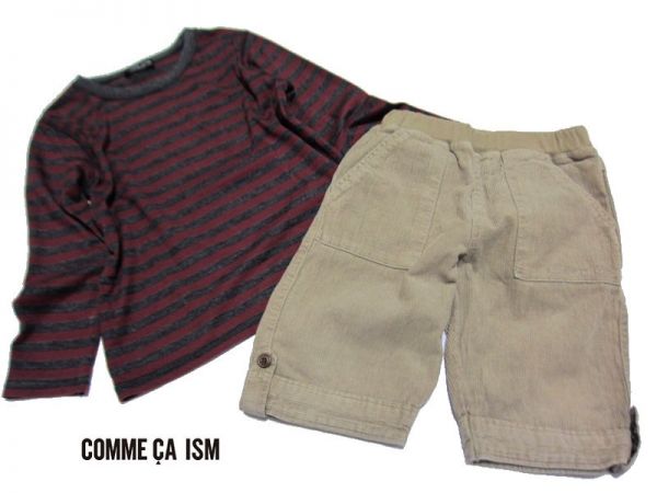■COMME CA ISM/コムサ・イズム■ キッズ　110cm 長袖Tシャツとコーデュロイパンツセット_画像1