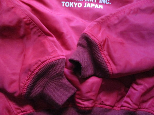  ultra rare!tedo man Daytona L-2D flight jacket red De Ville badge Setagaya base .MA-1 liking also!