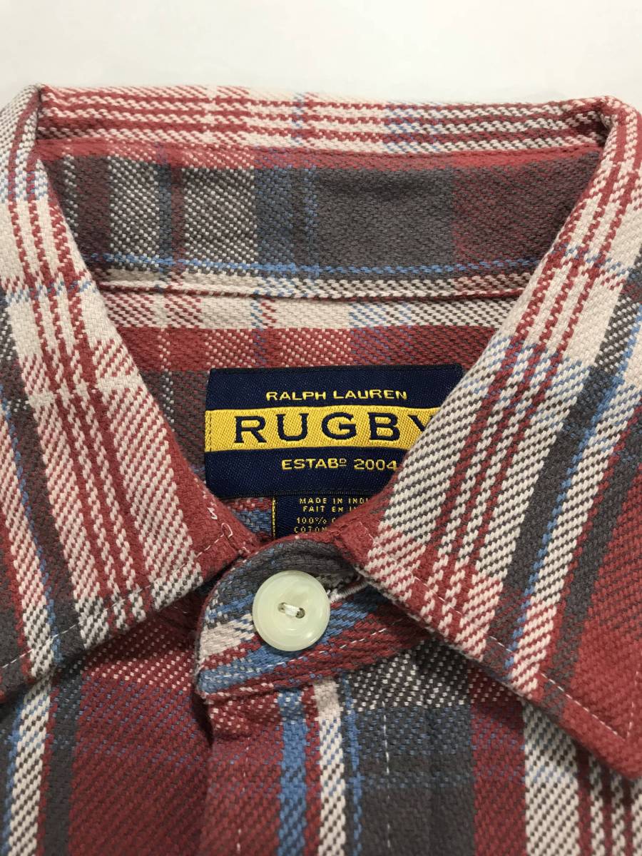 新品 10774 rugby Sサイズ シャツ ポロ ラルフローレン polo ralph lauren ラグビー ビンテージ ネル チェック_画像4