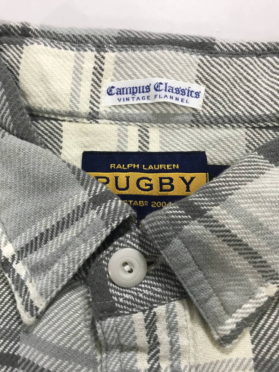 新品 10794 rugby Mサイズ シャツ ポロ ラルフローレン polo ralph lauren ラグビー ネル ビンテージ クラシック_画像4