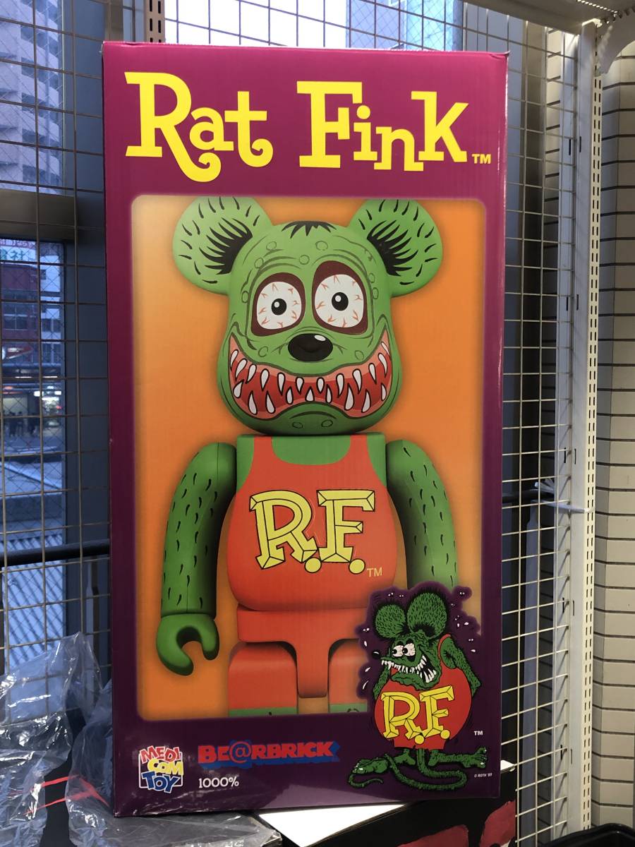 即決可! ベアブリック BE@RBRICK Rat Fink 1000% メディコム・トイ