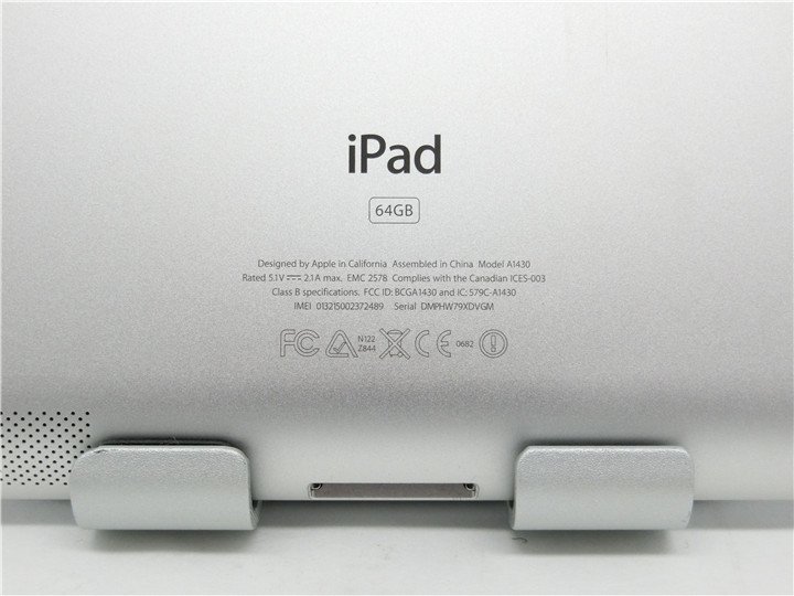 中古 初期化済み SoftBank　　Apple iPad　3　 A1430　 64GB タブレット Wi-Fi+4G　バッテリー80％　 　本体のみ　送料無料 　_画像3