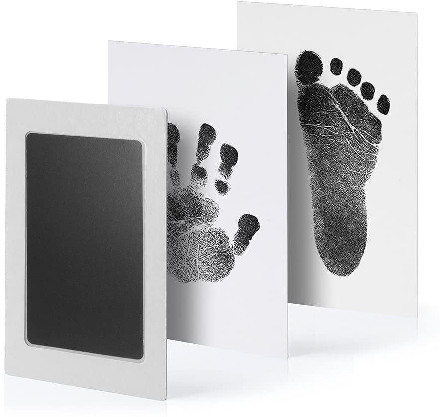 赤ちゃん 手形 足形 インク スタンプ ペットにも 新生児 ベビー 0-6ヶ月 手が汚れない インク パッド ベビーフレーム記念品 