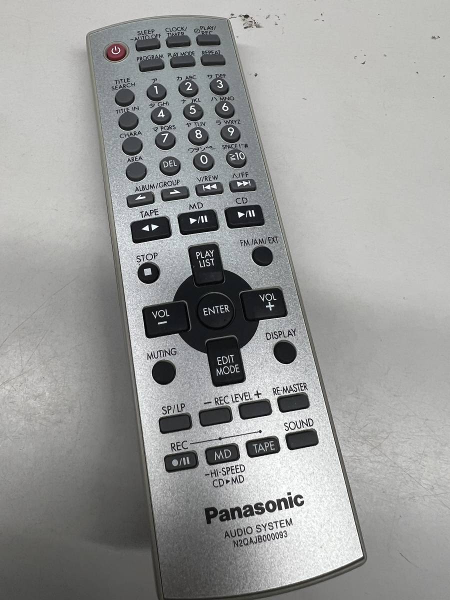 【R-9-54】Panasonic パナソニック N2QAJB000093 ジャンク品｜オーディオリモコン｜SC-PM300MD_画像1