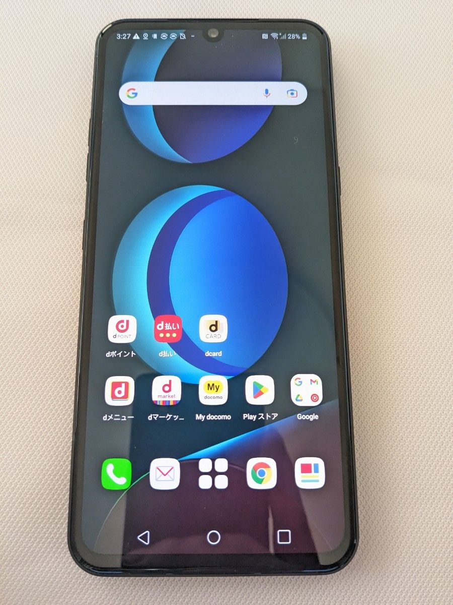 ビタミンカラーのハーモニー docomo LG V60 ThinQ 5G ザ ブラック 8GB