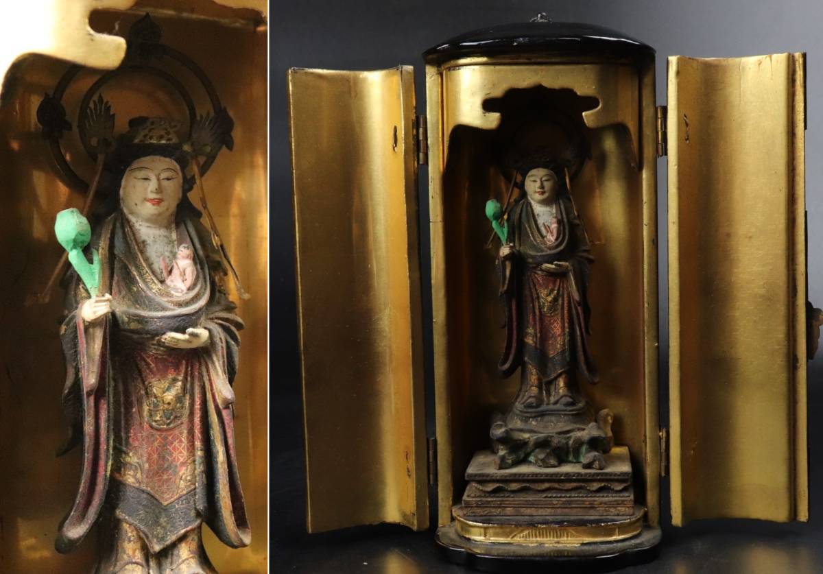 安い購入 木彫鬼子母神立像 厨子あります - www.annuaire-traducteur