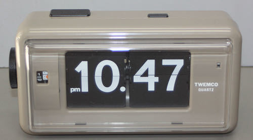人気 TWEMCO パタパタ時計 AL-30 置時計 美品 グレー アラーム・ライト付き_画像2