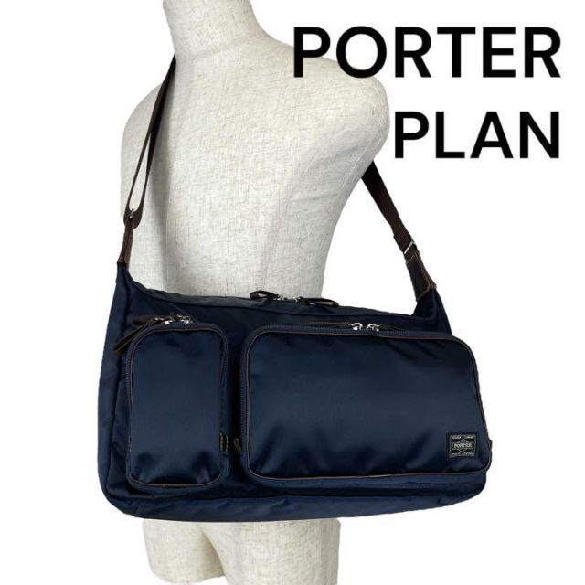 国内正規品 PORTER PLAN ポーター プラン ショルダーバック ネイビー
