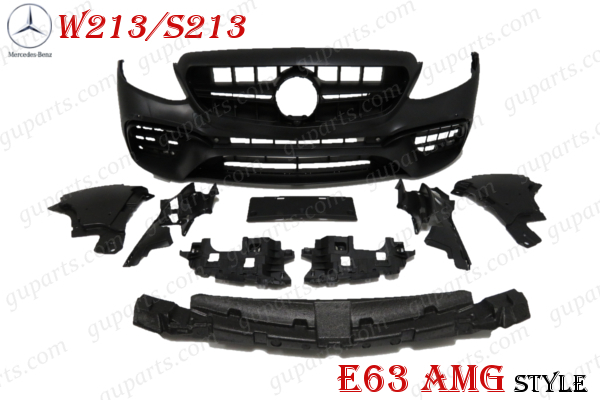  Benz E Class W213 S213 E200 E220d E250 E350e E400 E450 - E63 AMG LOOK 2016~ front bumper set aero parts 