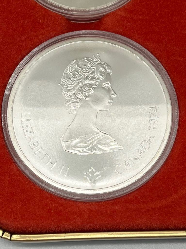 ◎1円スタート◎カナダ 銀貨 記念銀貨 モントリオールオリンピック 4枚セット ケース付きの画像3