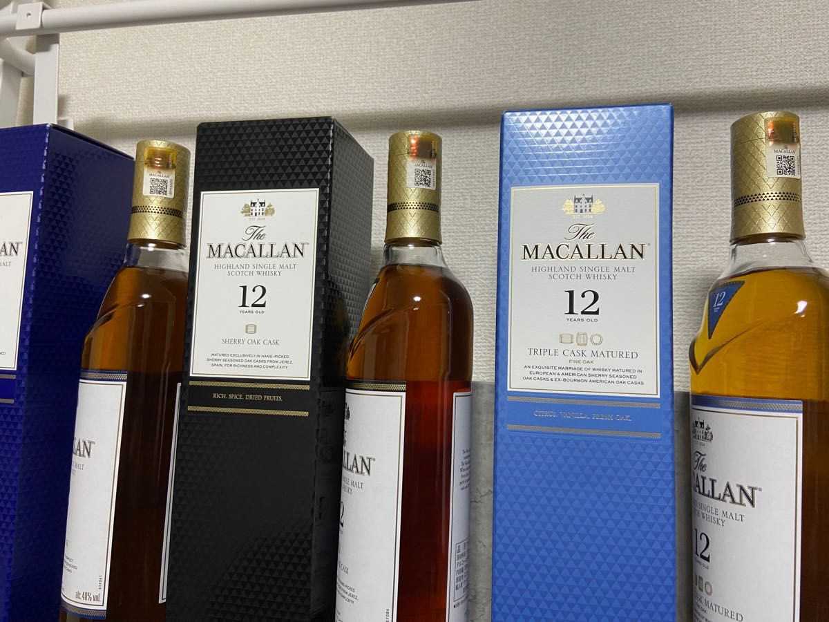 ザマッカラン　12年　飲み比べ３種類　ダブルカスク　トリプルカスク　シェリーオークカスク MACALLAN